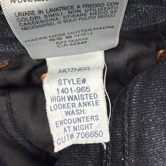 MOTHER High Waisted Looker Ankle Jean Size 24 Encounters At Night - Picture 10 of 10